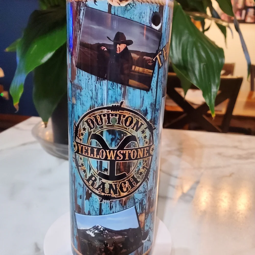 Yellowstone Dutton Ranch 20oz Tumbler with duo lids 🎉sale